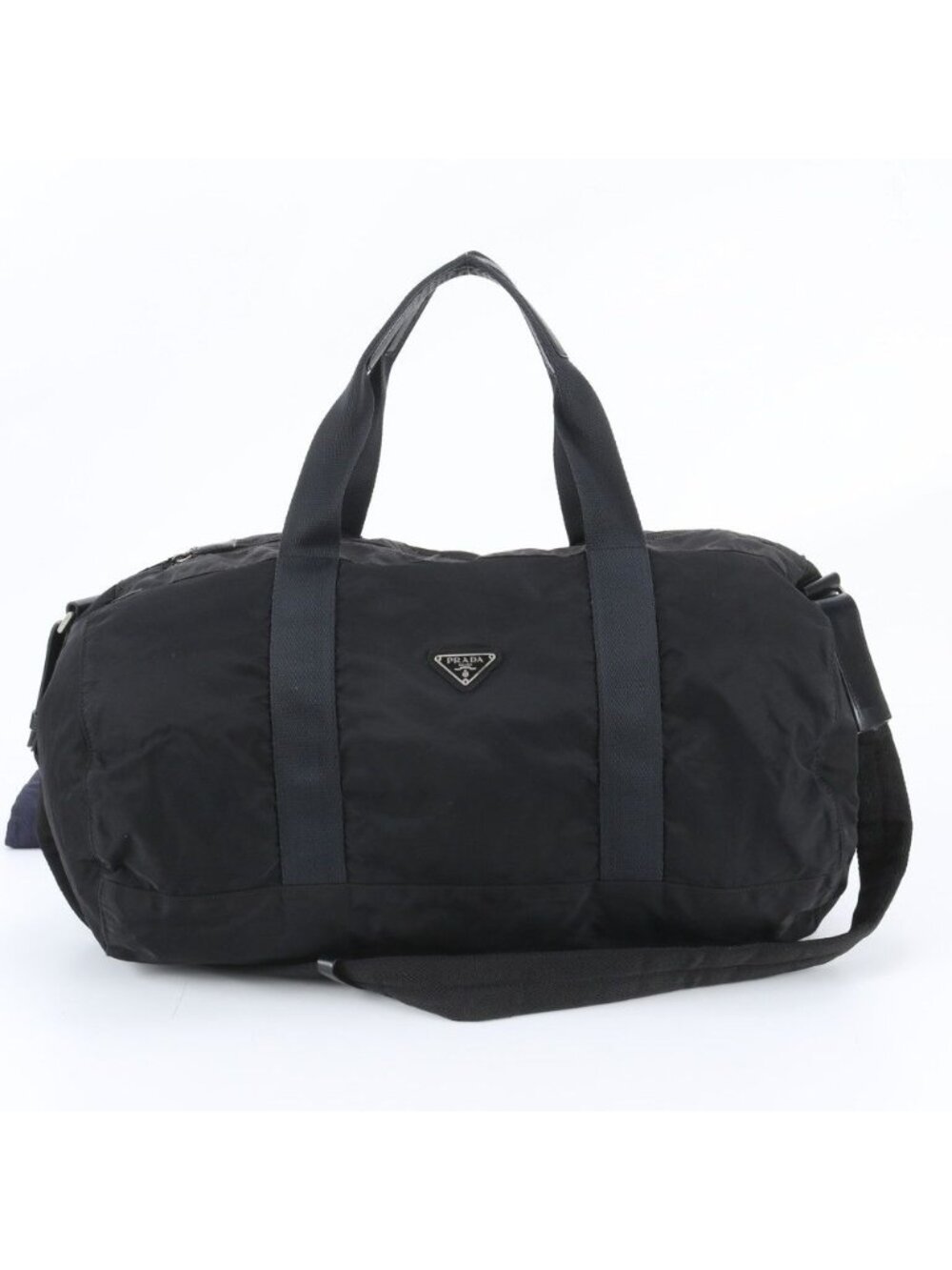 Prada Tessuto Nylon Triangle Logo 2-Way Boston Bag